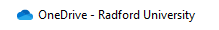 OneCampus logo with the words Radford University indicating that it is synced.