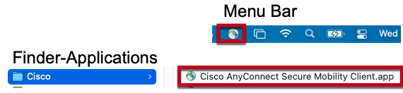 Image for opening Cisco AnyConnect
