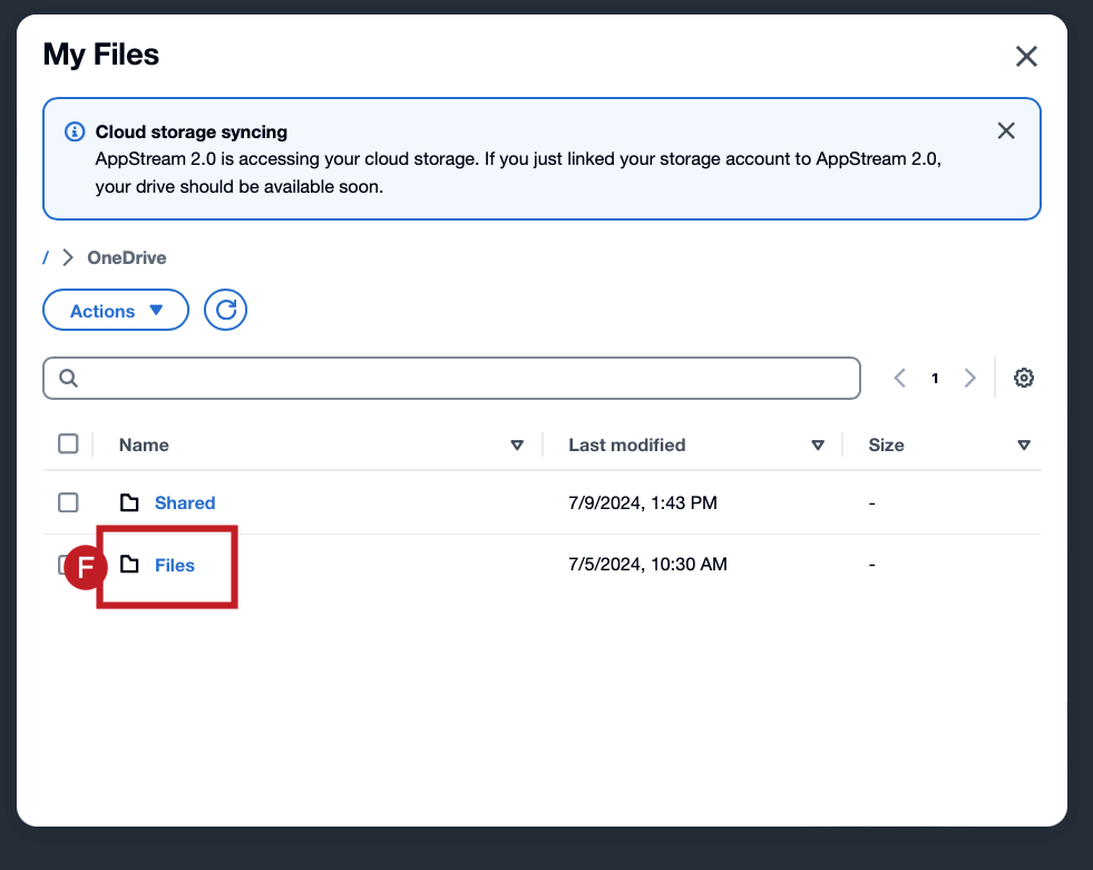 Screenshot highlight to select Files.