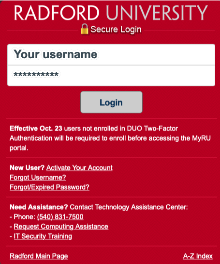 image of SSO page