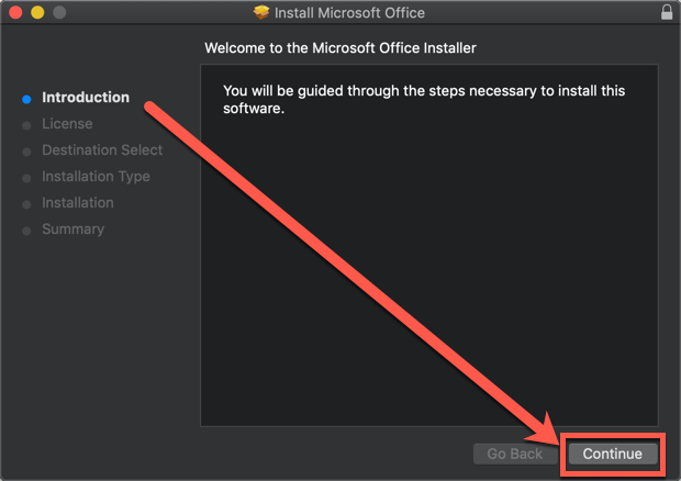 image of continue button